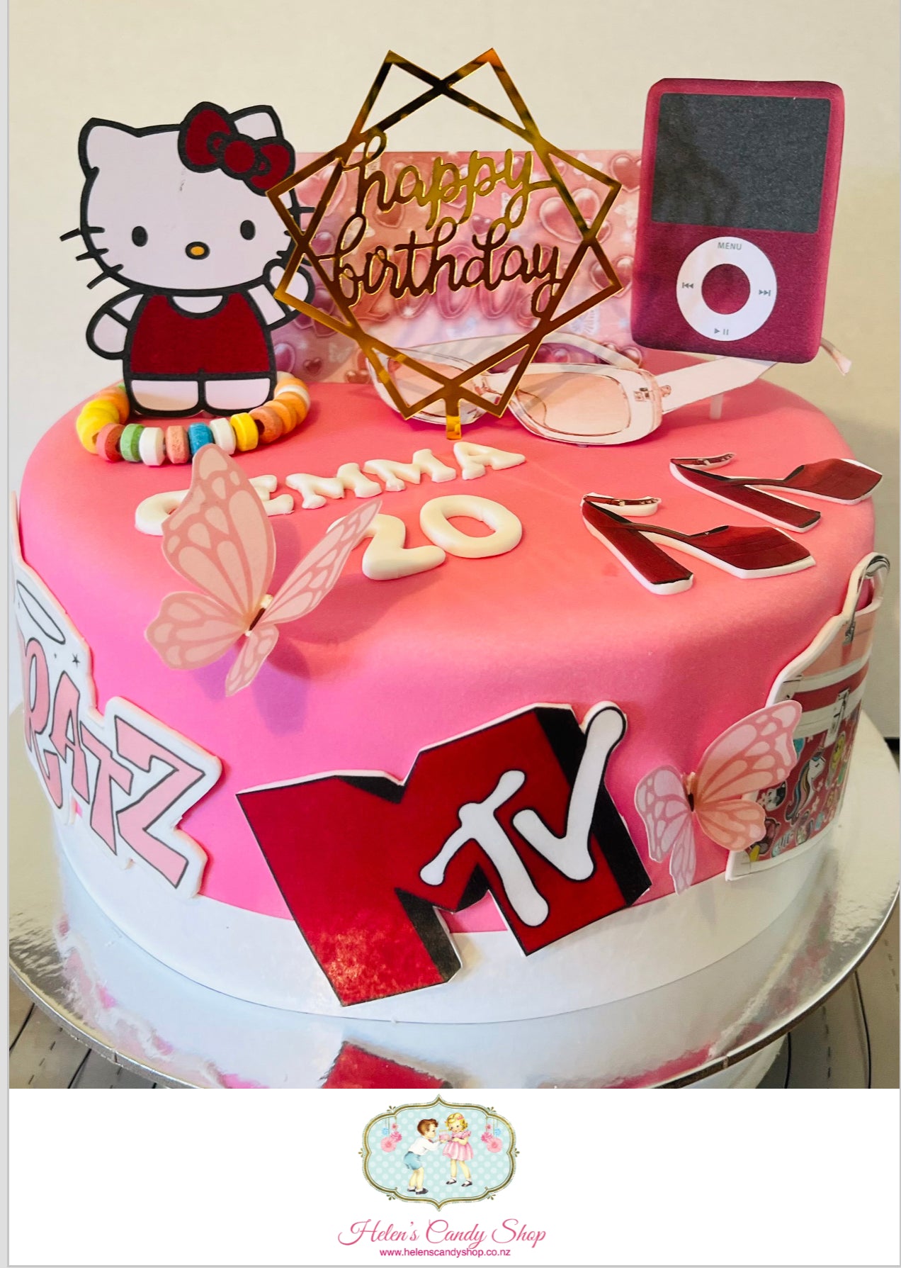 Make-up, Handbag, Crown & Book Celebration Cake