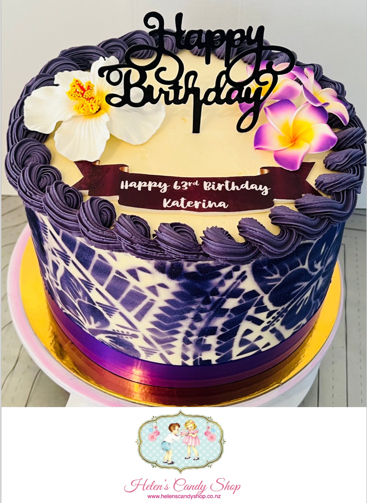 Polynesian Themed Celebration Cake