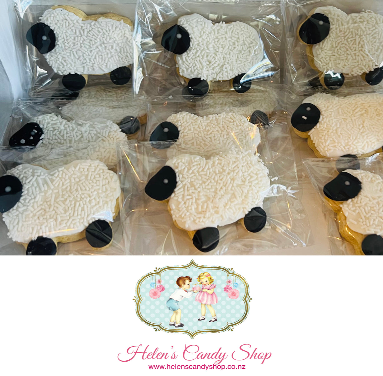 Customised Vanilla Sugar Cookies Individually Wrapped