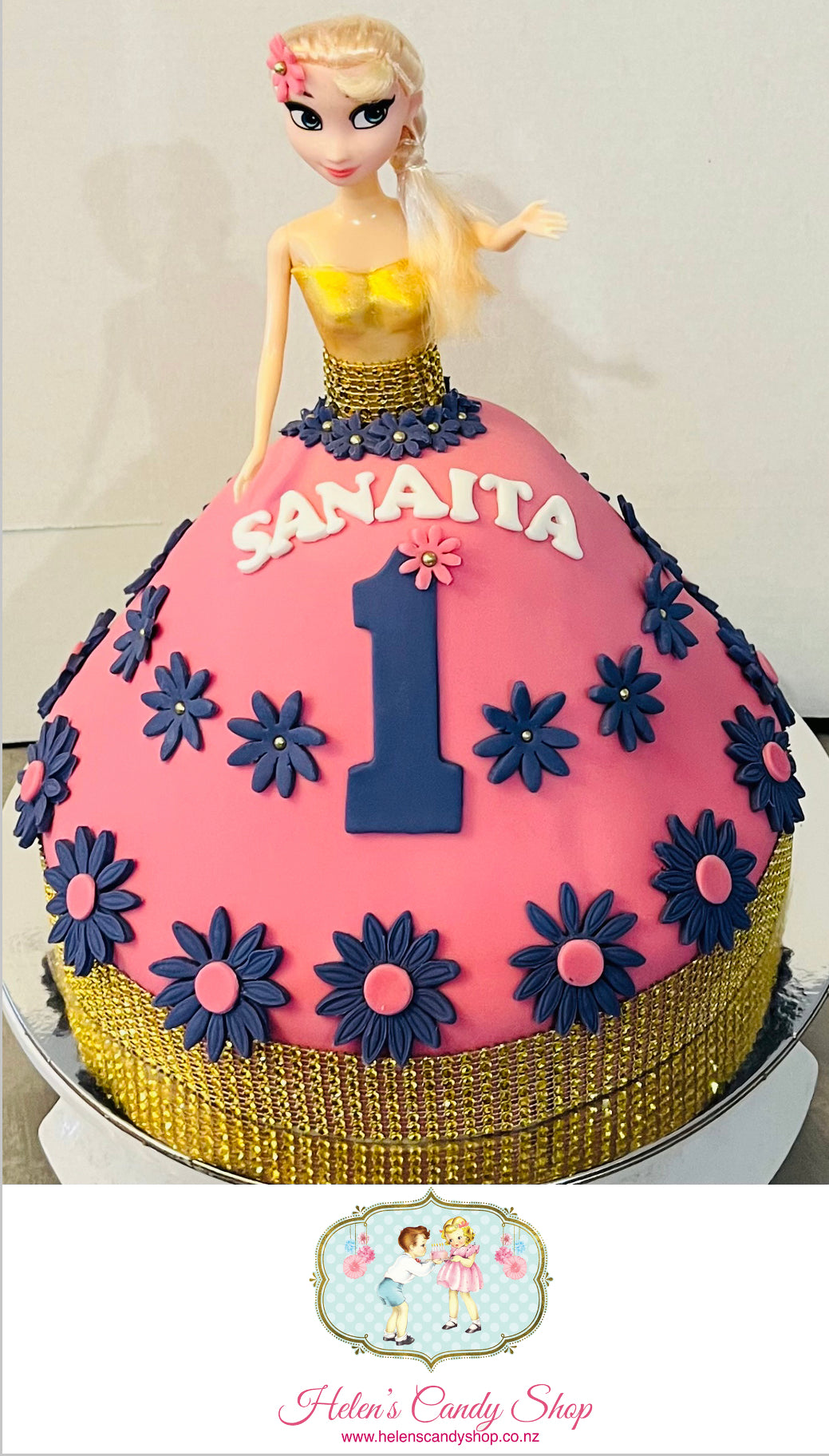 Princess, Barbie & Frozen Themed Celebration Cake