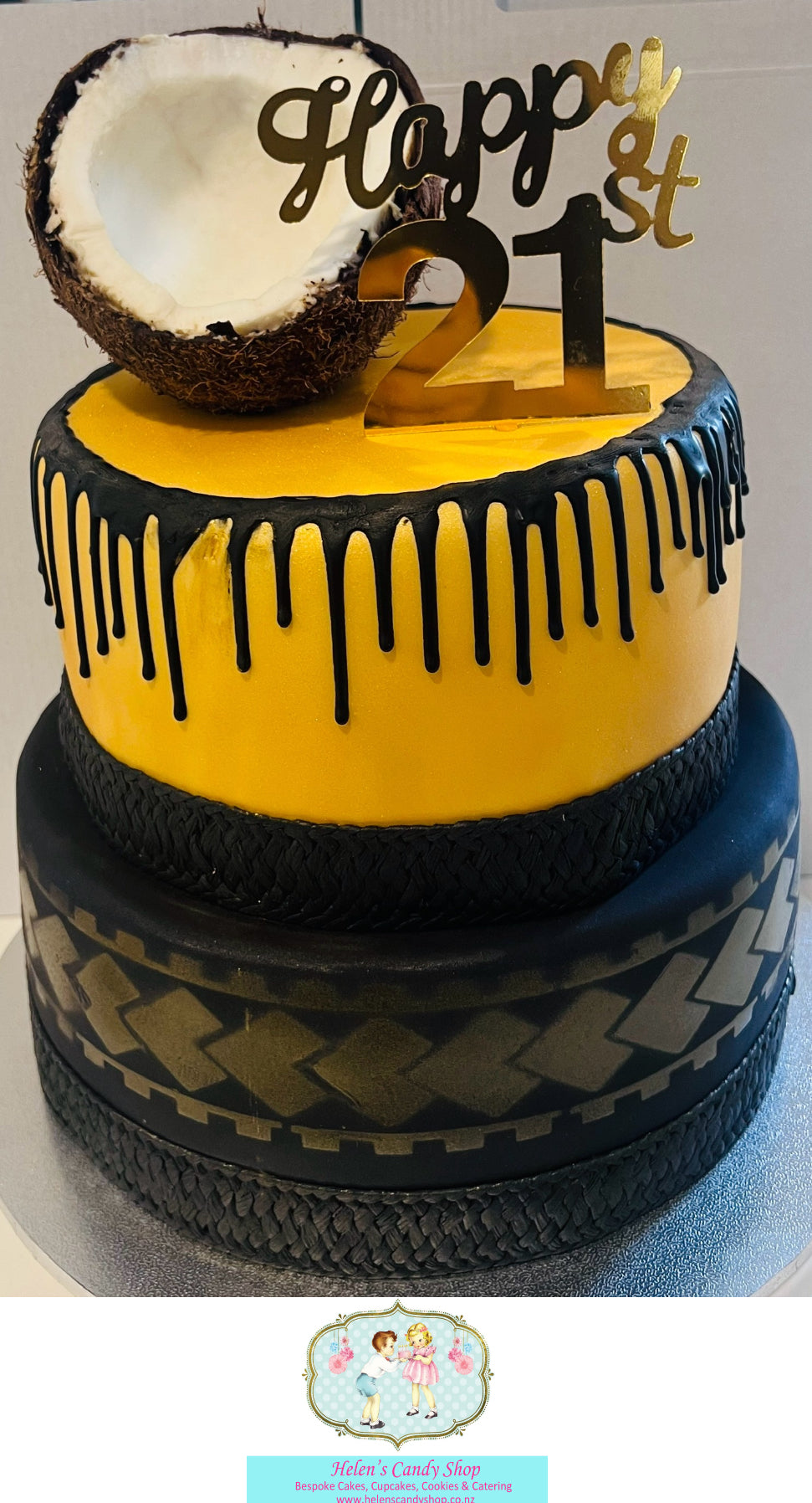 Polynesian Themed Celebration Cake