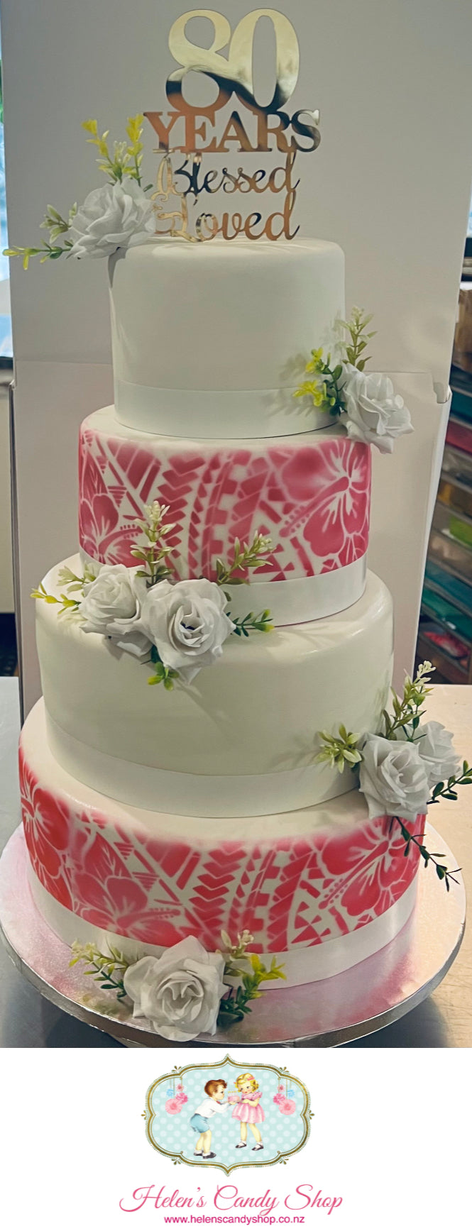 Polynesian Themed Celebration Cake