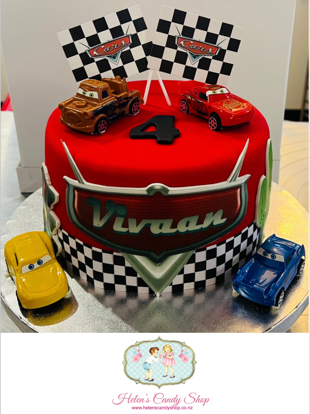 Cars, Planes, Construction & Train Themed Celebration Cake