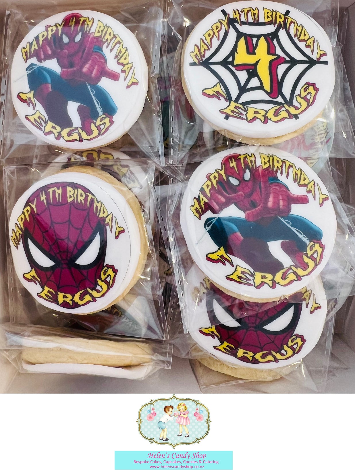 Customised Vanilla Sugar Cookies Individually Wrapped