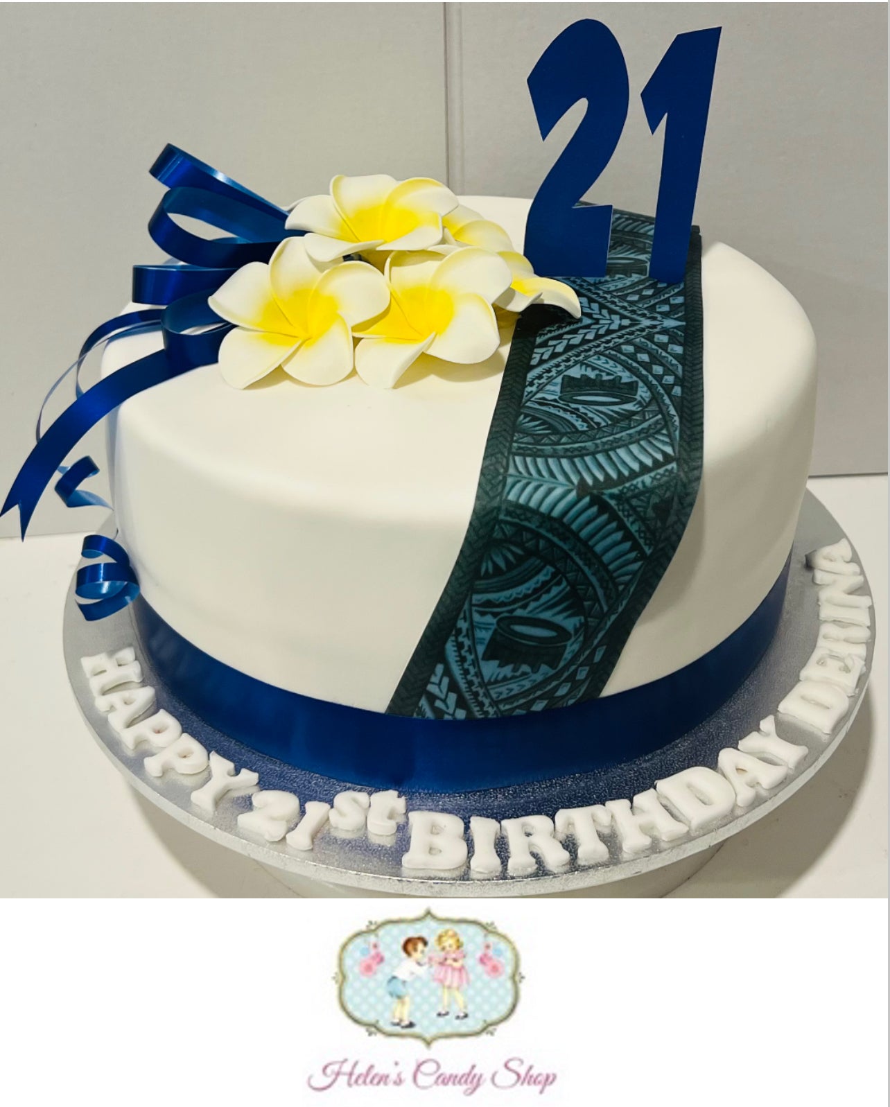 Polynesian Themed Celebration Cake