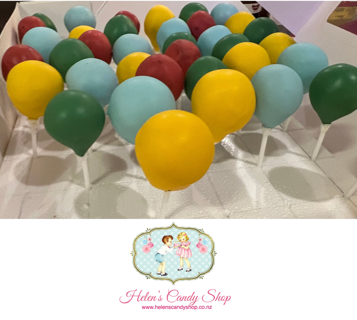 Happy Birthday Balloon Cake Pops • Pint Sized Baker