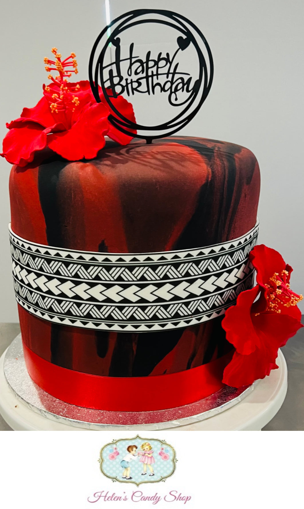 Polynesian Themed Celebration Cake