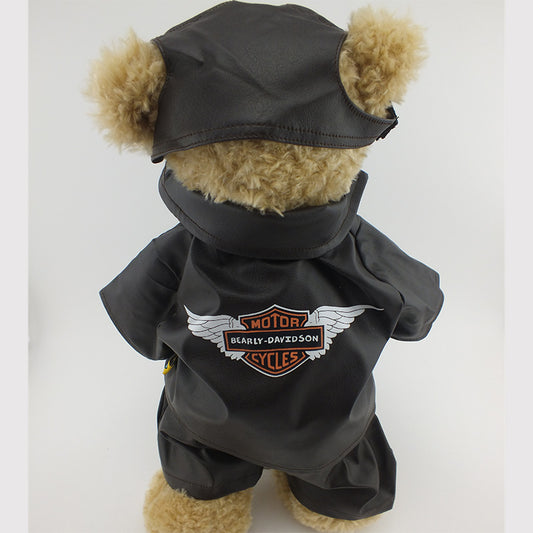 Leather Teddy Pack - Bearly-Davidson Motor Cycles.
