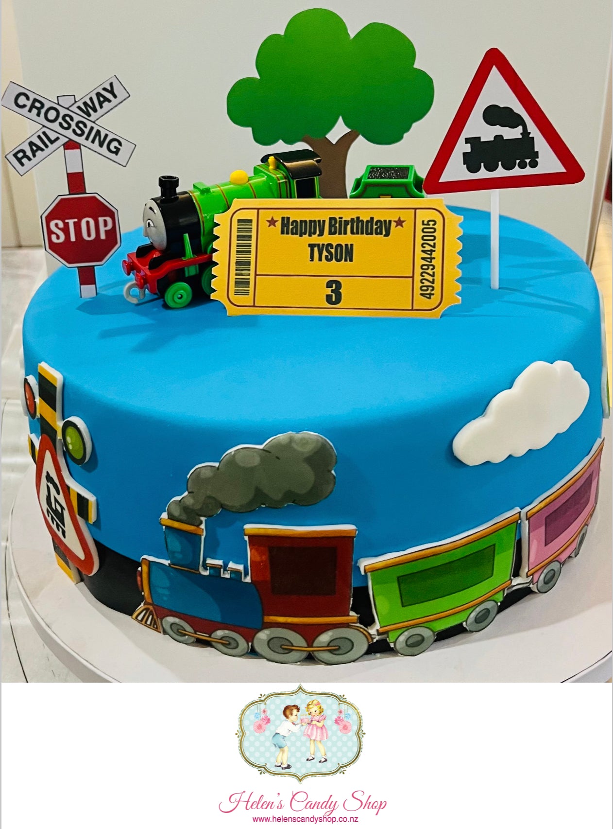 Cars, Planes, Construction & Train Themed Celebration Cake