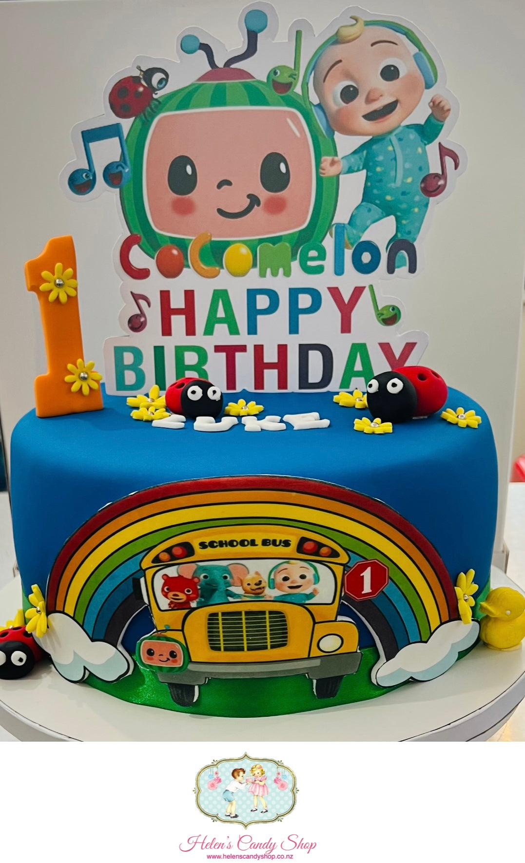 Eggless birthday cake/ cocomelon theme cake/ cake for kids, Food & Drinks,  Homemade Bakes on Carousell