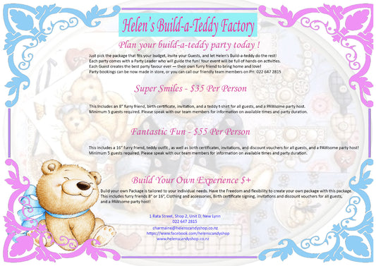 Plan your build-a-teddy party