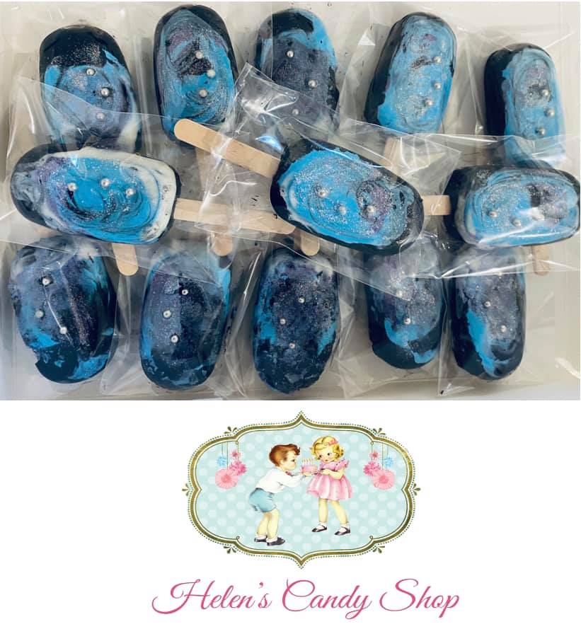 Customised Themed Individual Cake Popsicles – Helen's Candy Shop