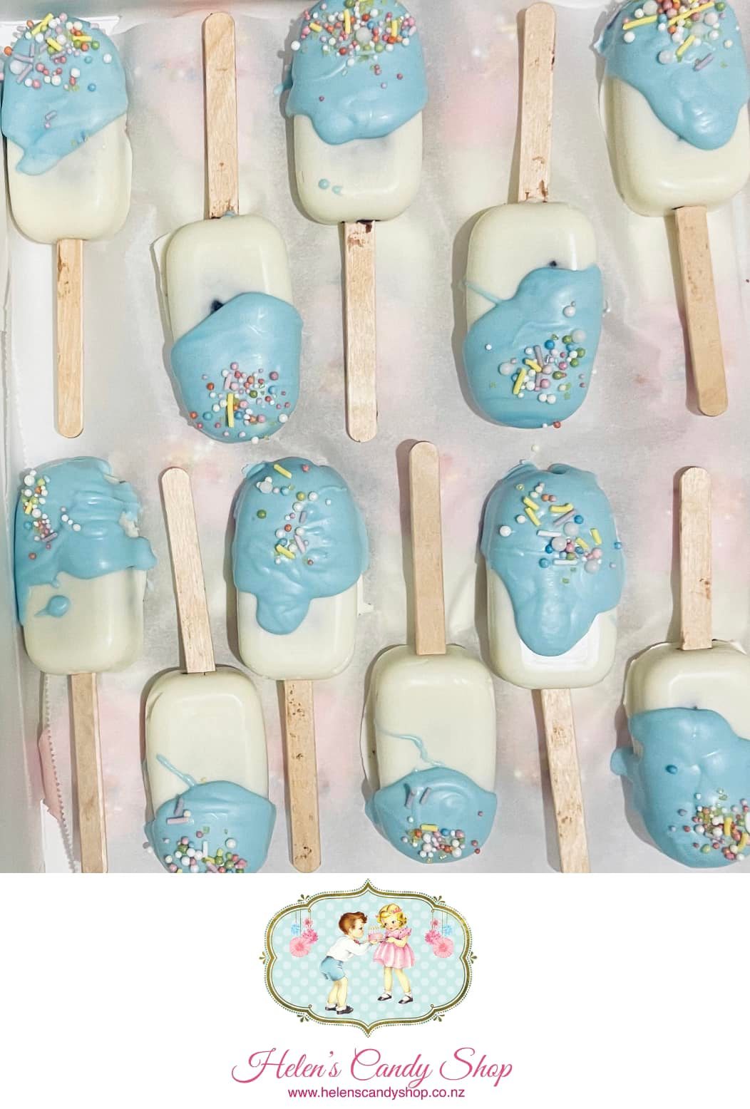 Customizable Popsicles Customised Themed Individual Cake Popsicles – Helen's Candy Shop