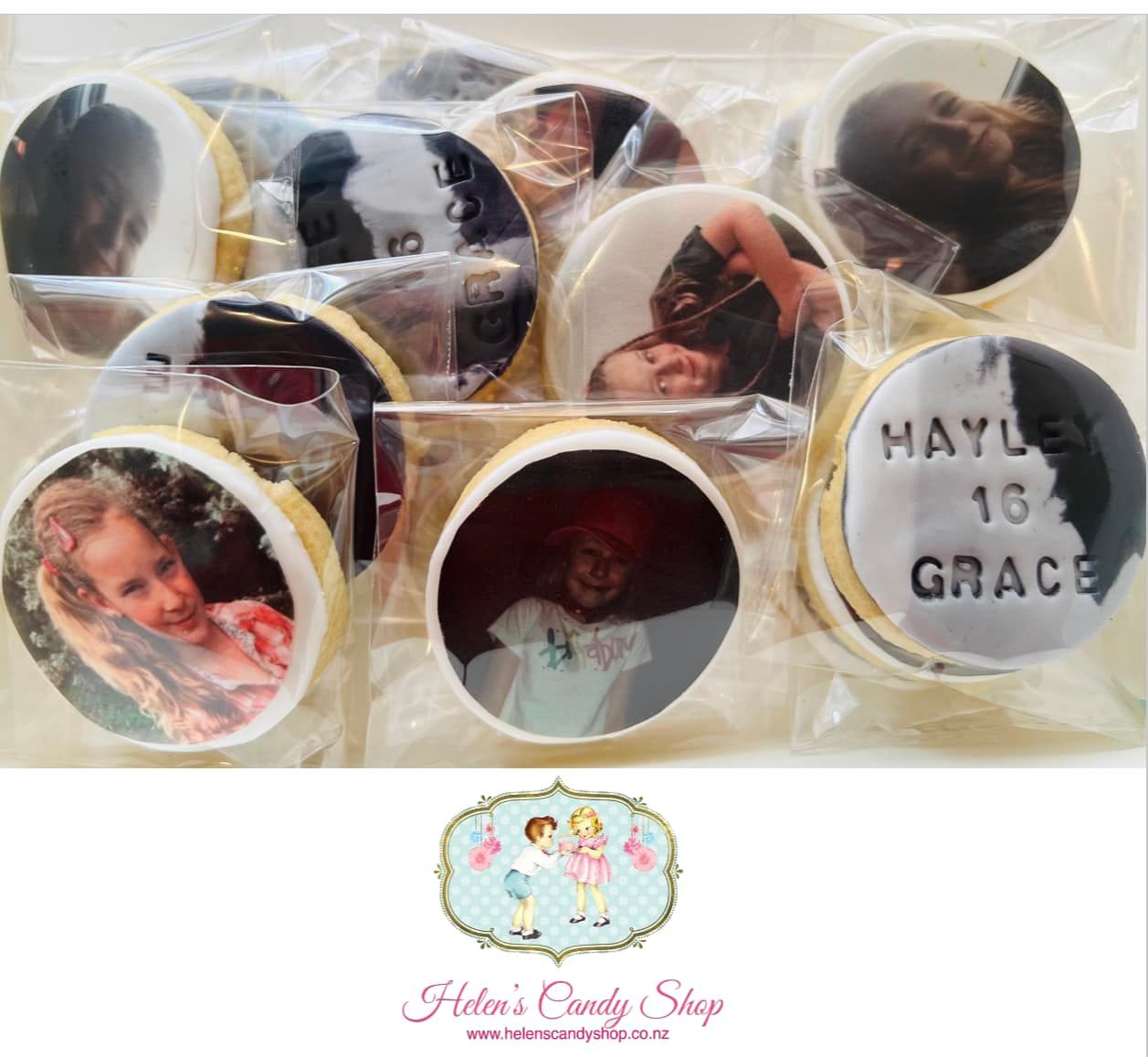 Customised Vanilla Sugar Cookies Individually Wrapped