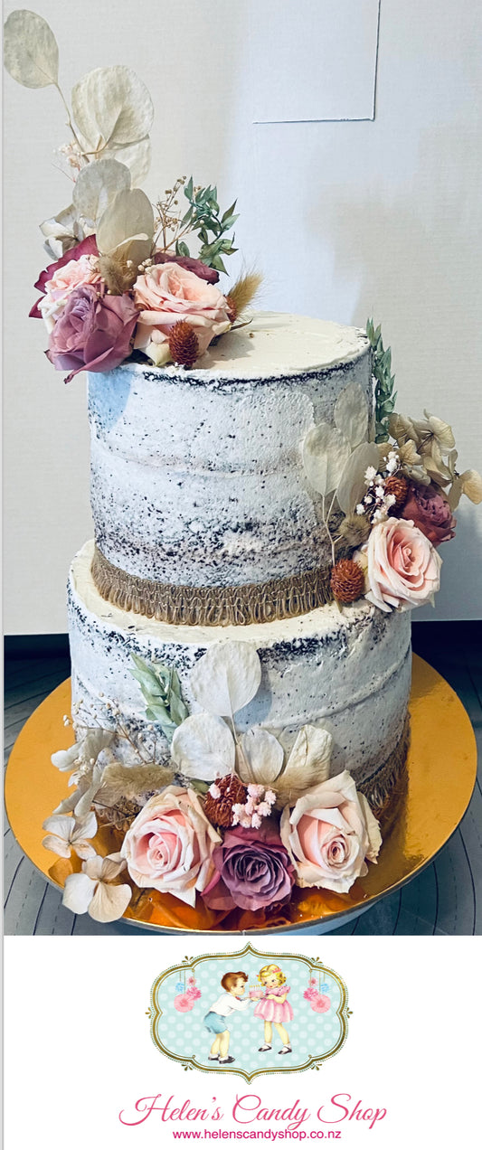Fresh & Dried Flower Celebration Cake