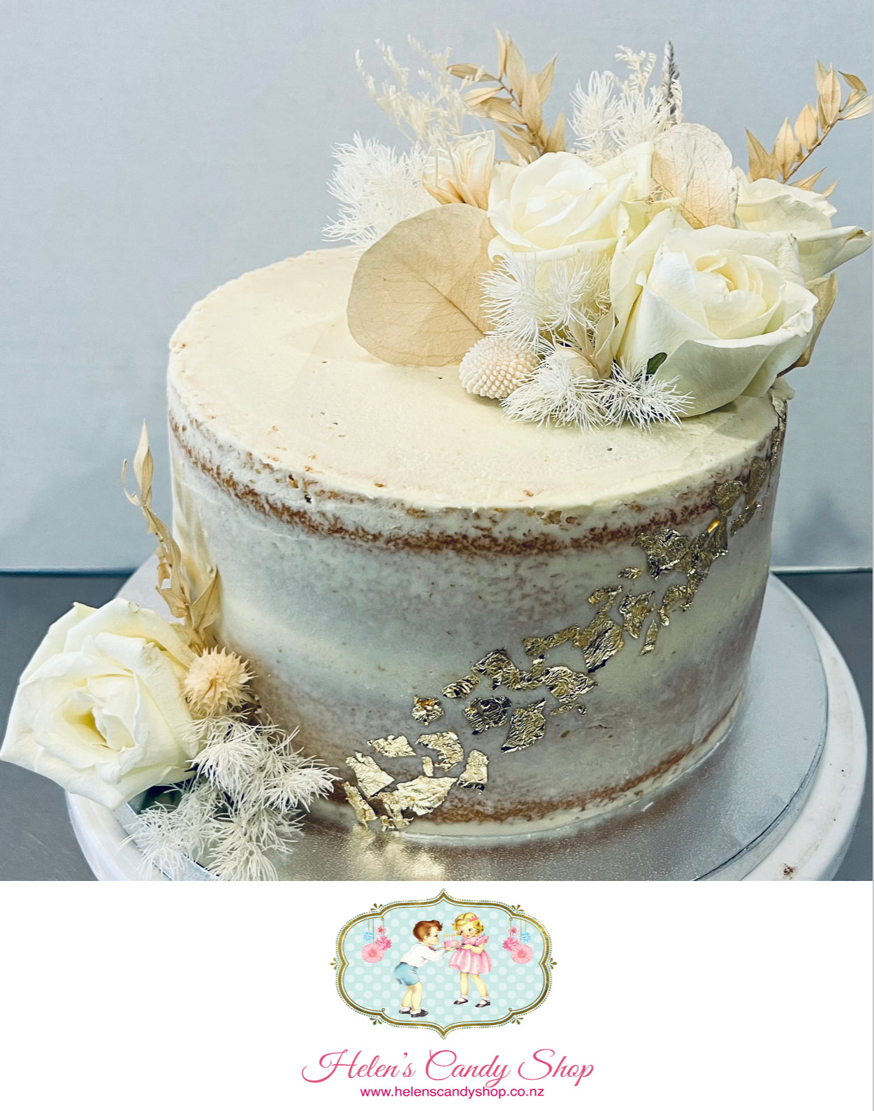 Fresh & Dried Flower Celebration Cake