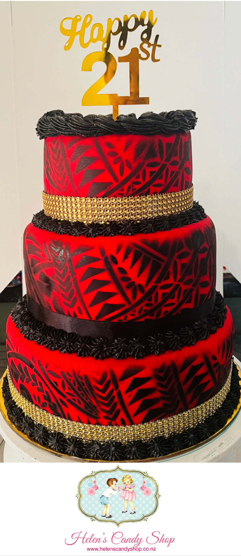 Polynesian Themed Celebration Cake