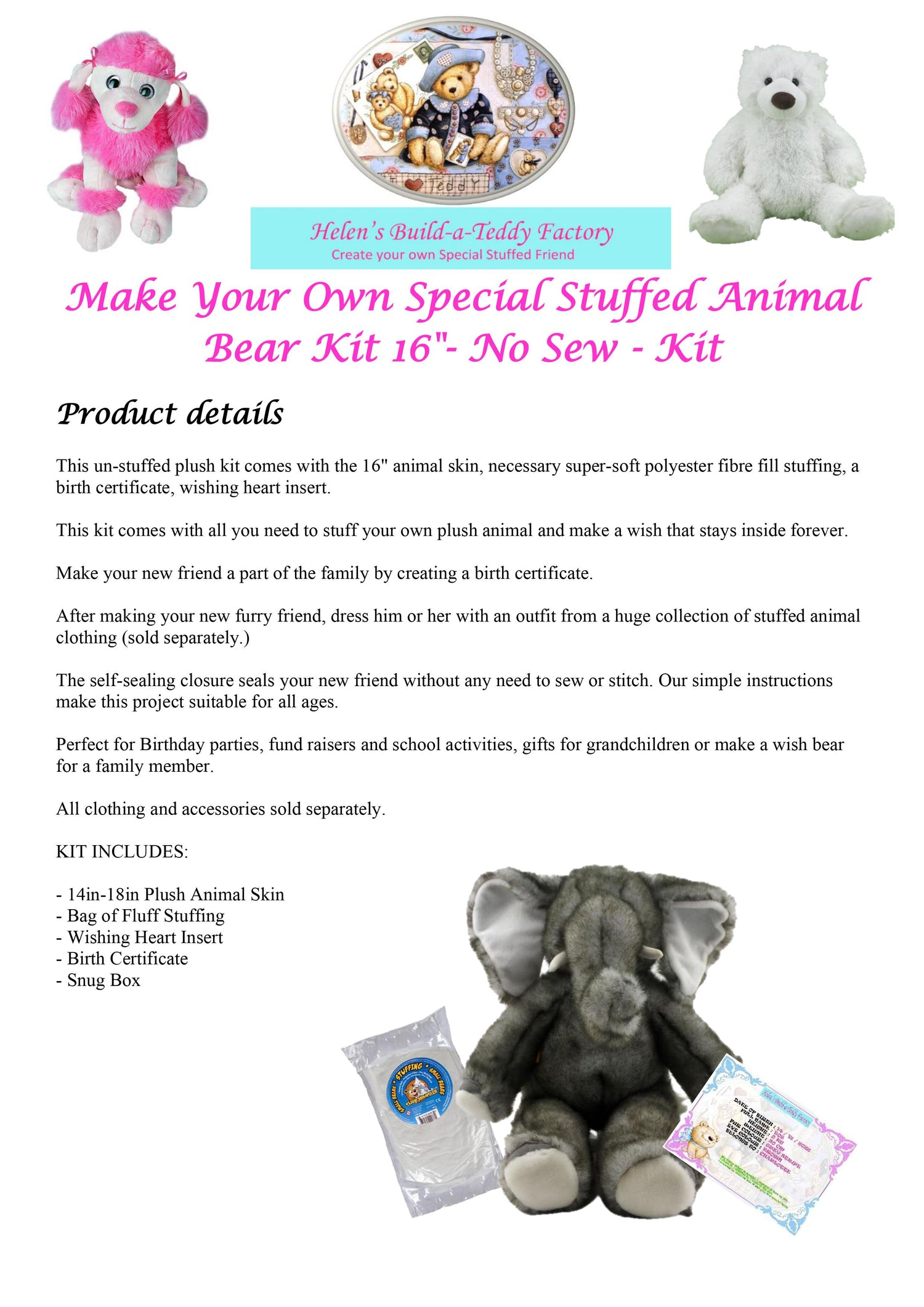 Build your best sale own bear kit