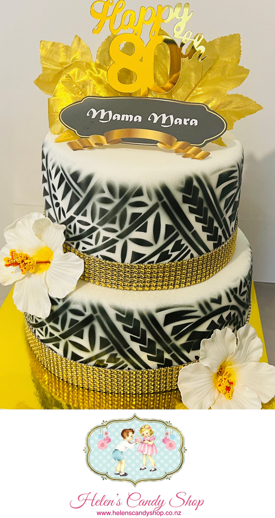 Polynesian Themed Celebration Cake