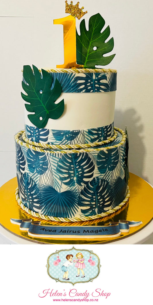 Polynesian Themed Celebration Cake