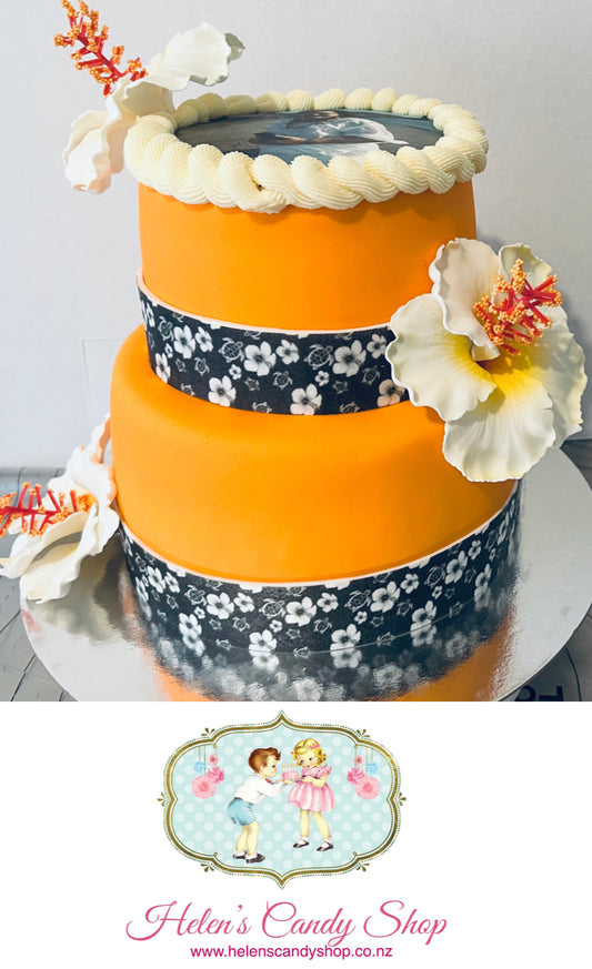 Polynesian Themed Celebration Cake