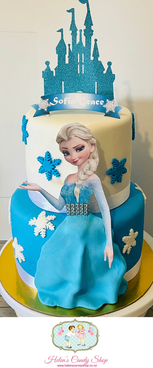 Princess, Barbie & Frozen Themed Celebration Cake