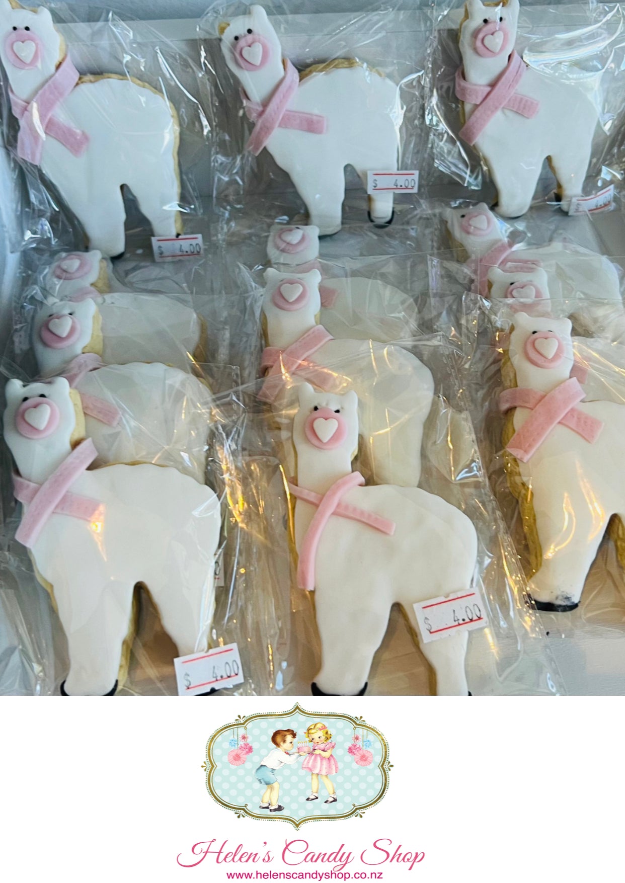 Customised Vanilla Sugar Cookies Individually Wrapped